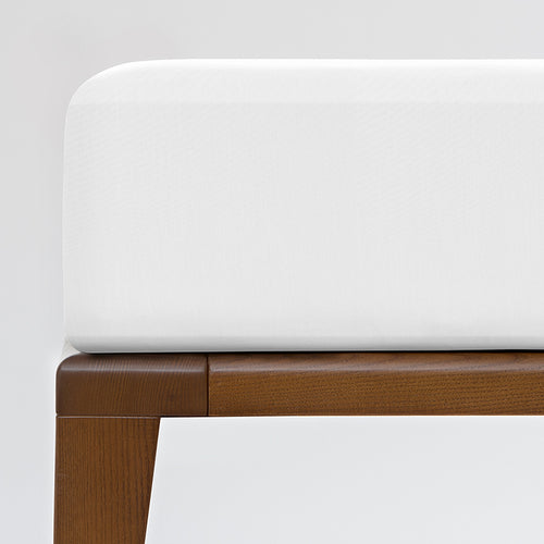 Lençol de Baixo com Elástico 160x200+33 | Branco Percal 200 Fios
