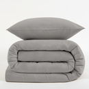 Capa de Edredão Flanela 260x220+40 | Edredom King Size Cinza