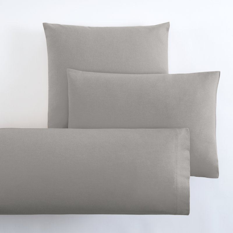 Fronha para Almofada Flanela 100% Algodão | Cinza 65x65