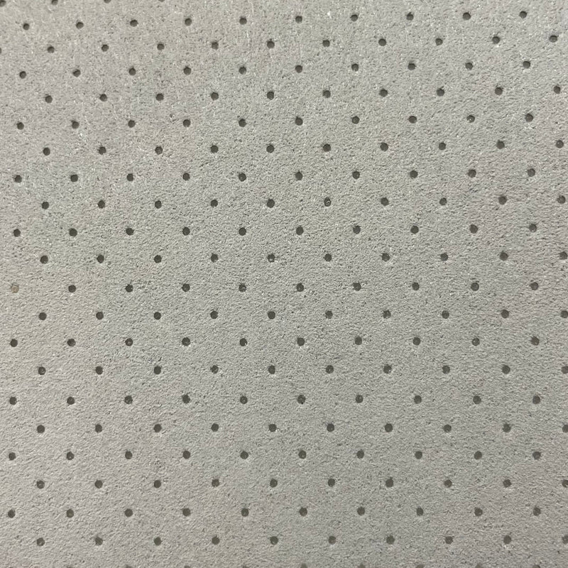 Perforerad Non-Foam Alcantara Tyg - Ljusgrå