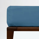 Lençol de Baixo Algodão Azul Escuro com Elástico 90x190 | STON