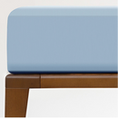 Lençol de Baixo com Elástico 90x200+33 | Azul Pastel Percal 200 Fios