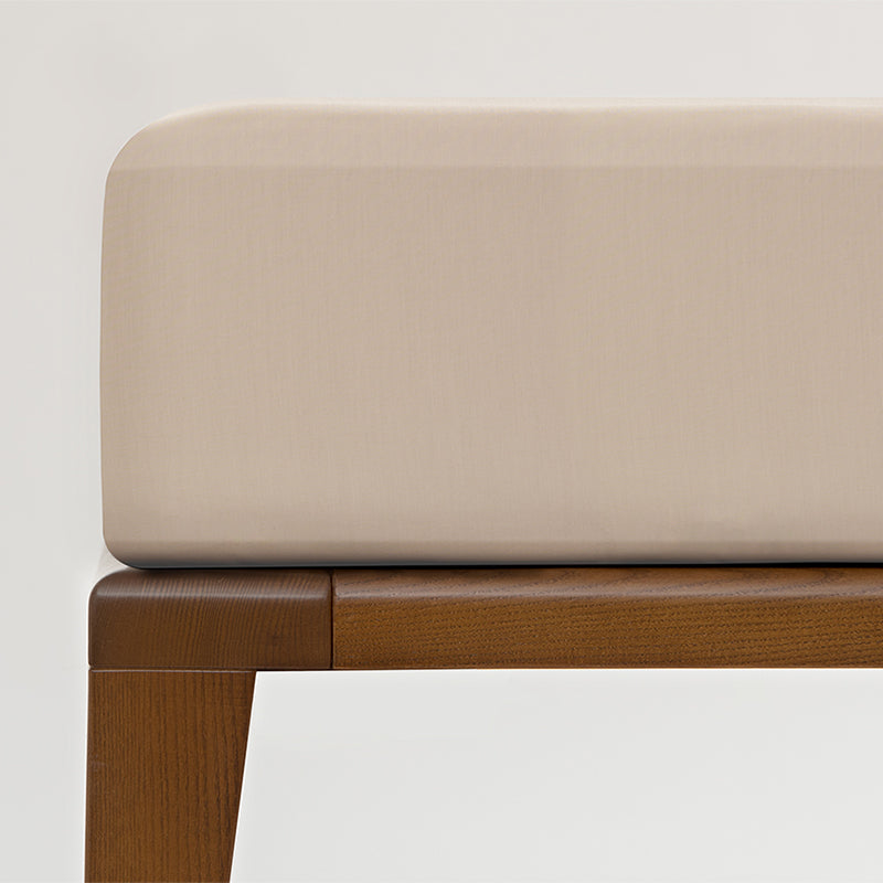 Fitted Sheet 200x200+33 | ROY | Beige Percale 200 Thread