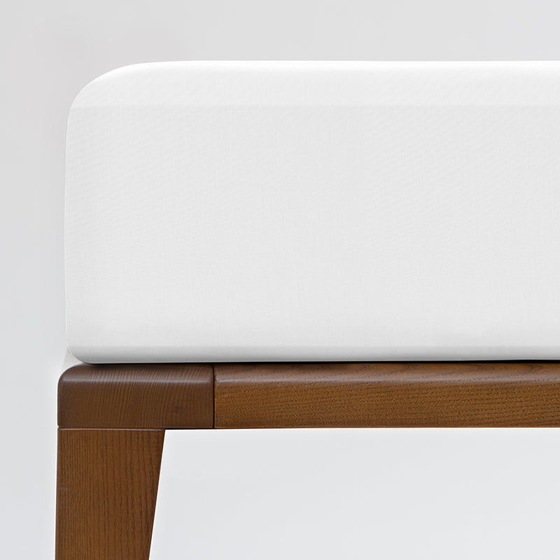 Fitted Sheet 90x200+33 | ROY | White Percale 200 Thread