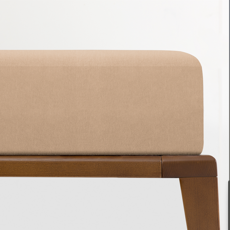 Lençol de Baixo Flanela com Elástico 180x200 Bege Areia Casal CHARM
