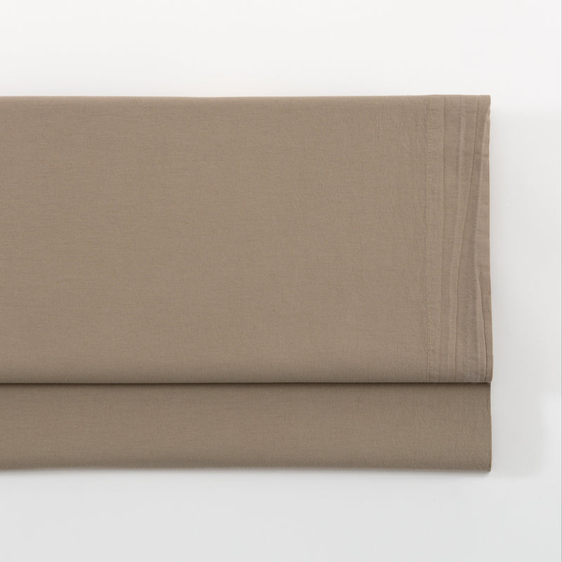 Flat Sheet 100% Cotton Stonewash 240x300 | STON | Dark Beige