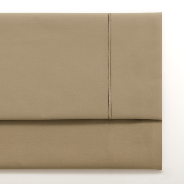 Flat Sheet Percale 200 Thread 270x310 | ROY | Khaki 