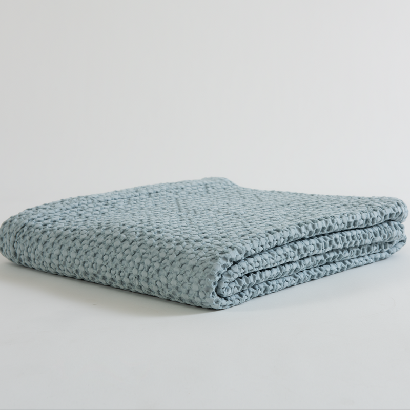 Blanket Miniwaffle Effect 140x200 | COZY | Baby Blue 