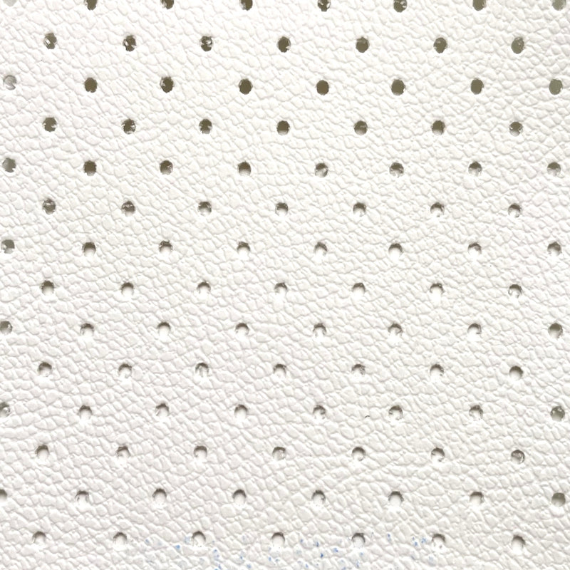 Napa Pergamoide Perforada 1,40m | Couro Sintético Branco