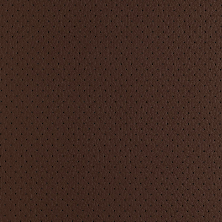 PU Leather Perforated  | Car Upholstery Fabric Dark Brown