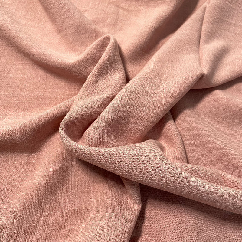 Tecido Linho e Viscose 230g | Rosa Bebé