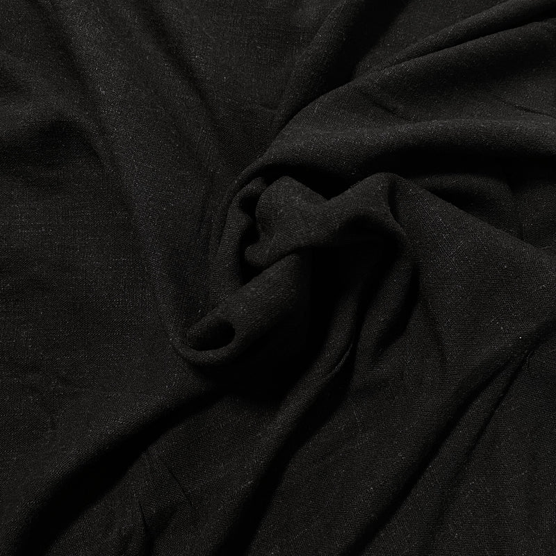 Tecido Viscose e Linho 230g | Preto