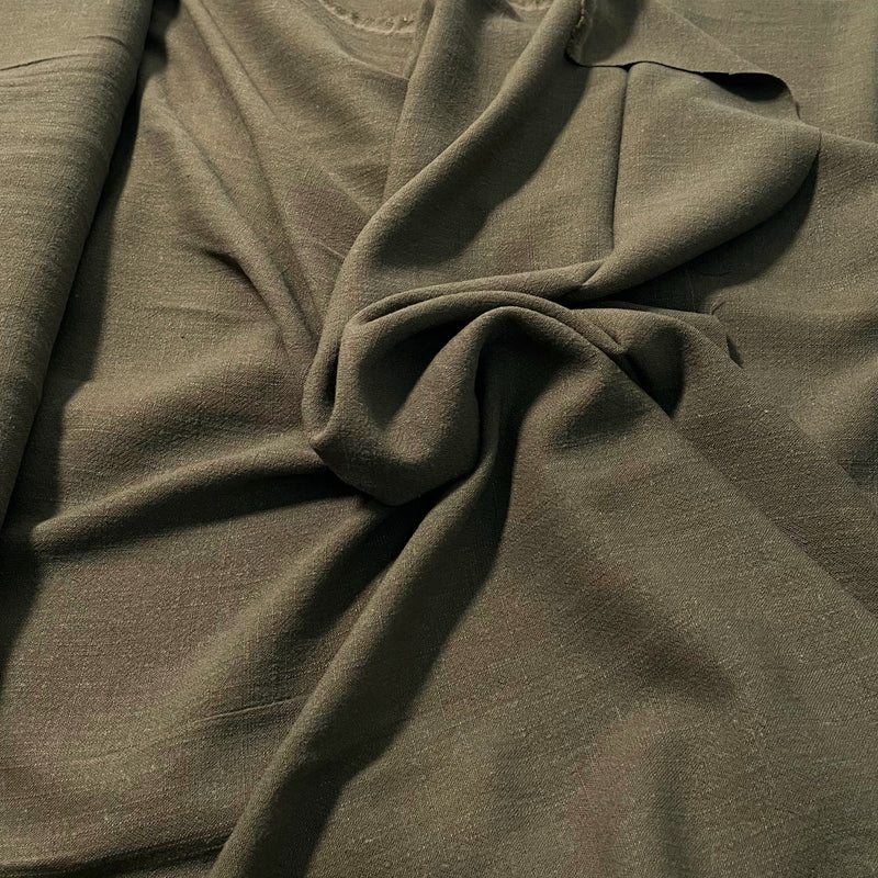 Tecido Viscose e Linho 230g | Verde Tropa
