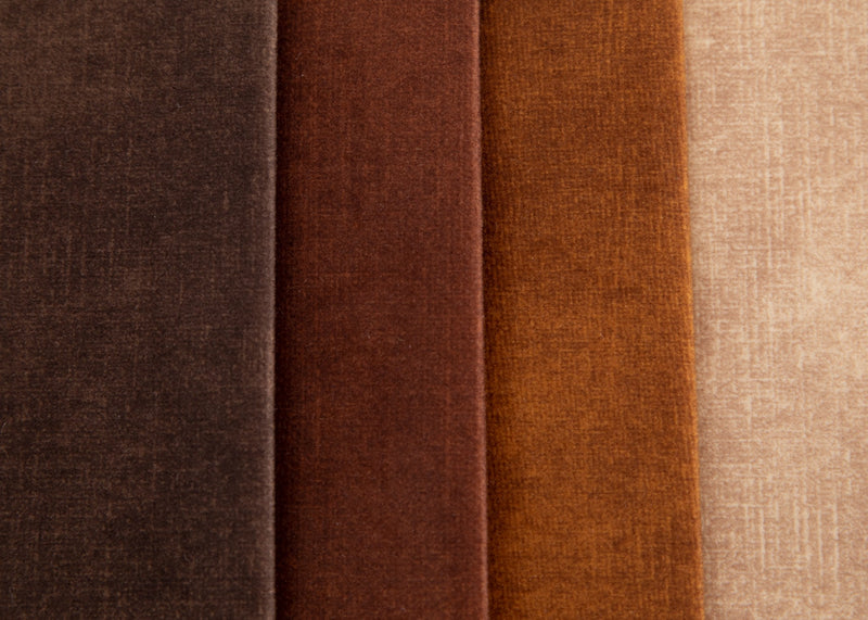 Geometriskt sammetstyg för klädsel - Dark Beige | Ciga