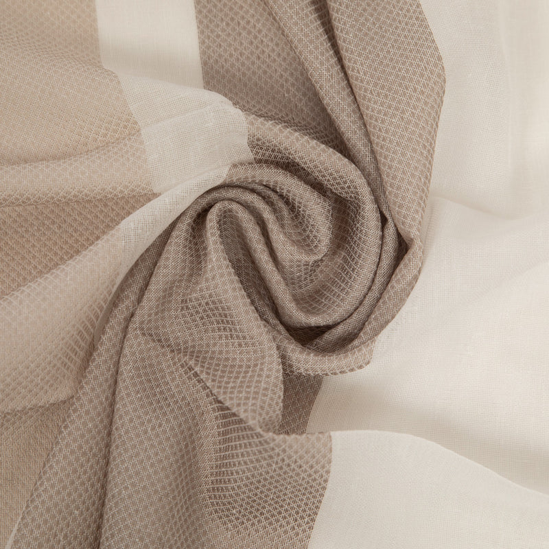 Tyg för huvudgardiner - Amadeus Stripes | Lätt beige - mörk