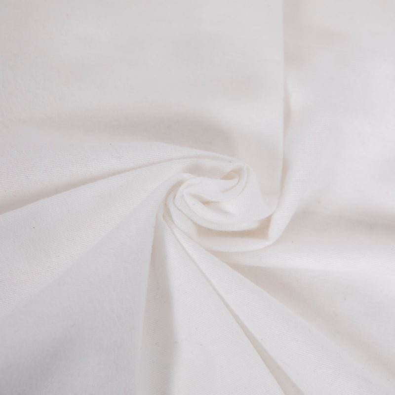 100 % bomull Flanell 2,8 m | Hvit - Stoffer Texland - Hvit flanell for laken