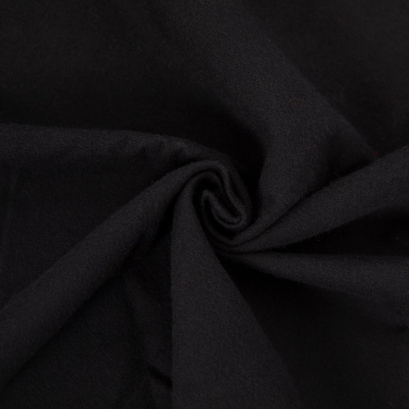 100% bomull Flanell | Svart - Stoffer Texland